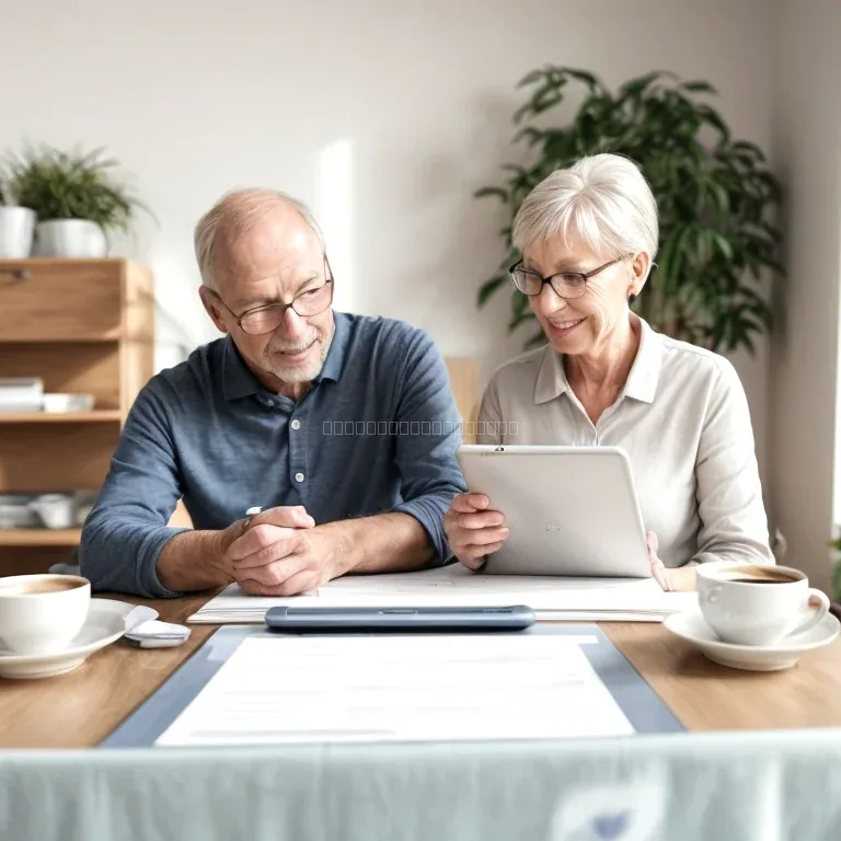 Senior couple reviewing insurance options together