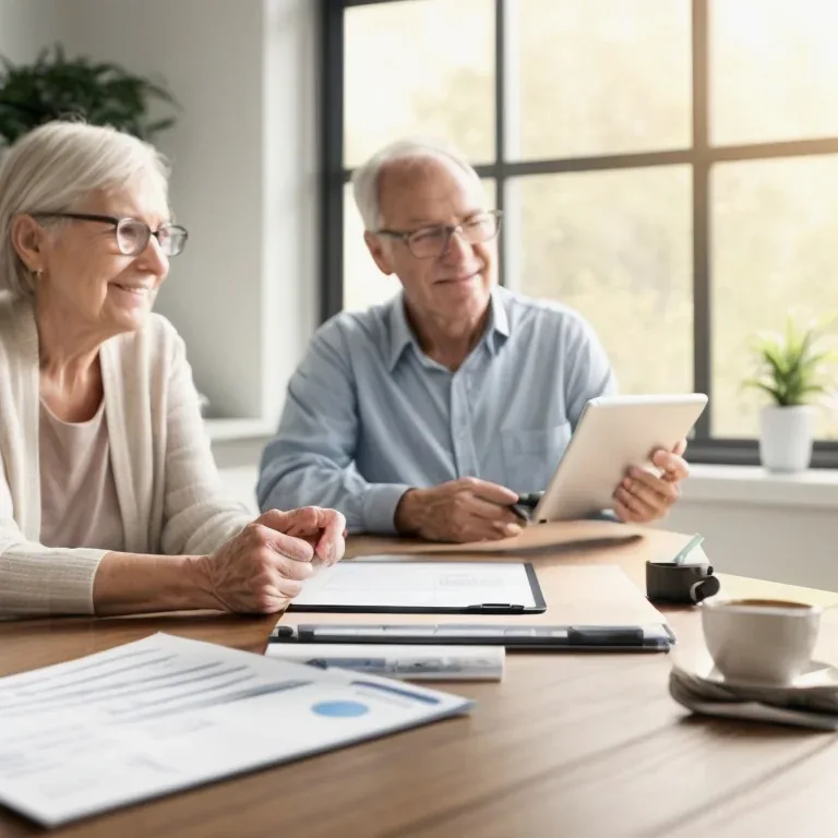 Retiree discussing insurance options with advisor